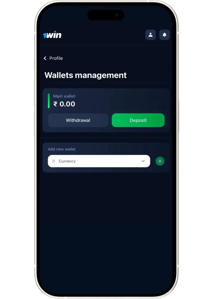 1win deposit options